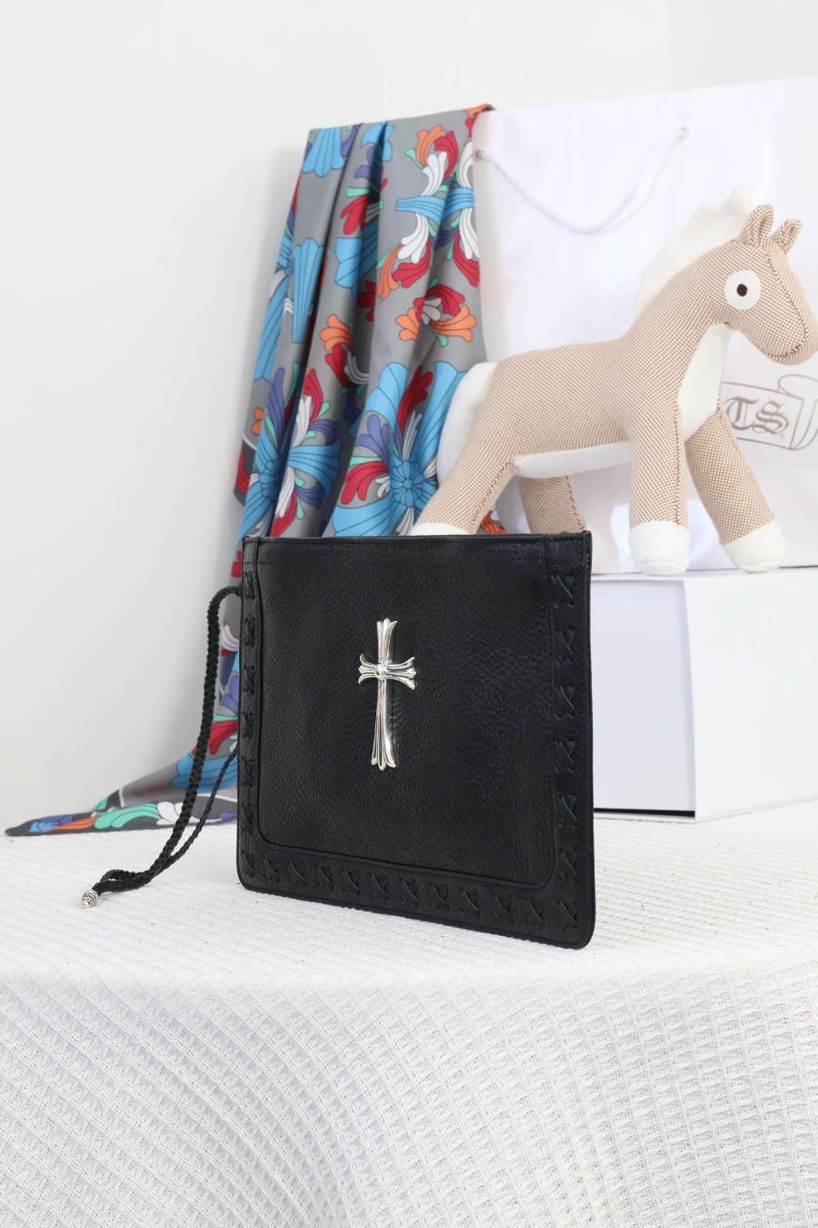 Chrome Hearts Large Cross Woven Wrist Clutch 크롬하츠 라지 크로스 위빙 손목 클러치 10