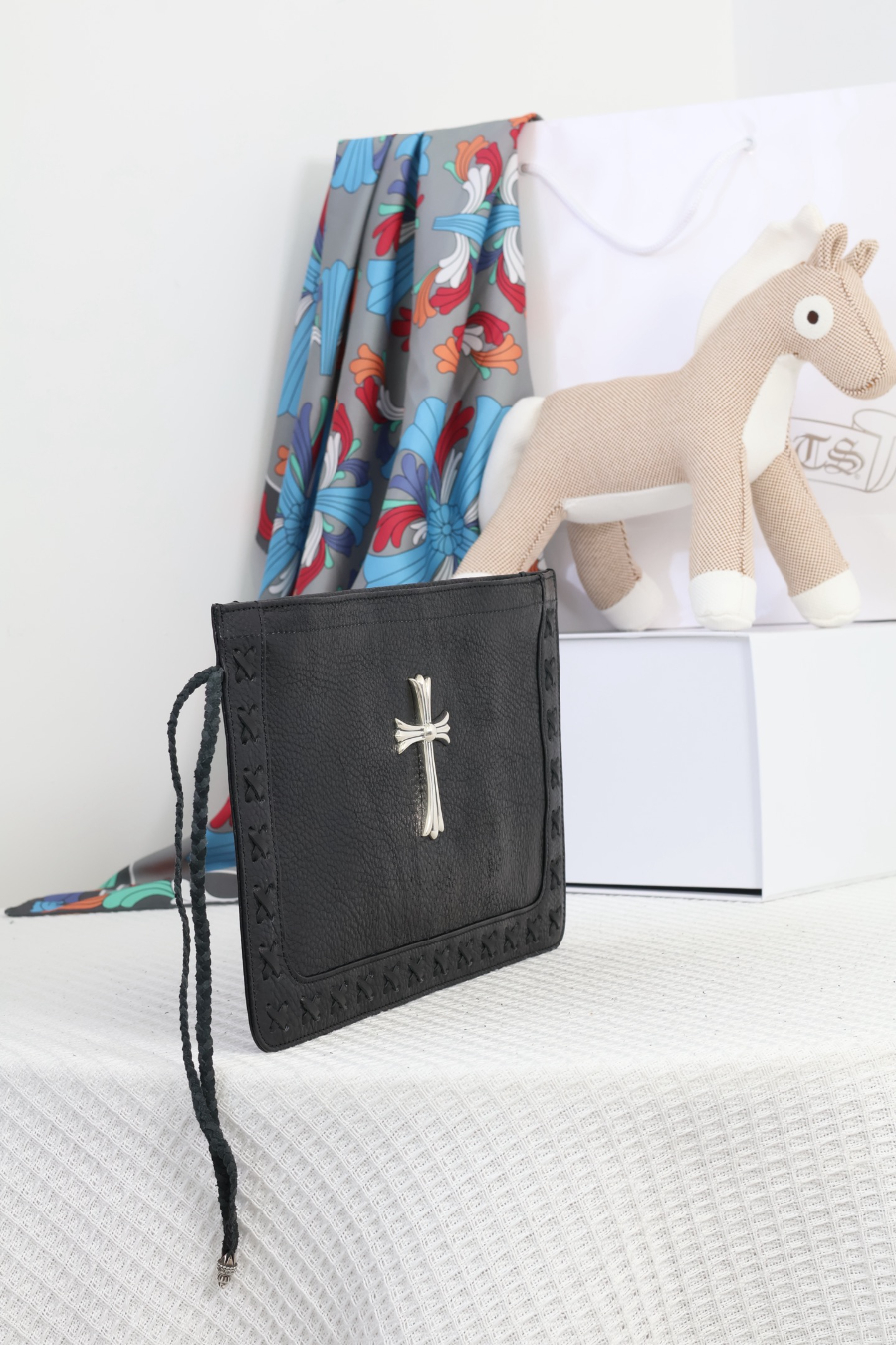 Chrome Hearts Large Cross Woven Wrist Clutch 크롬하츠 라지 크로스 위빙 손목 클러치 11