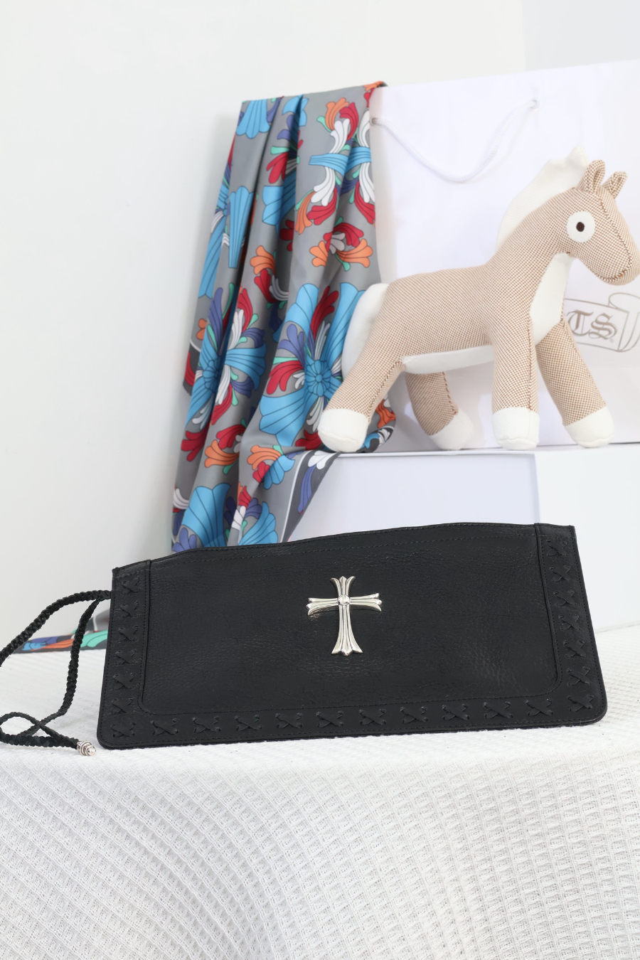 Chrome Hearts Large Cross Woven Wrist Clutch 크롬하츠 라지 크로스 위빙 손목 클러치 14