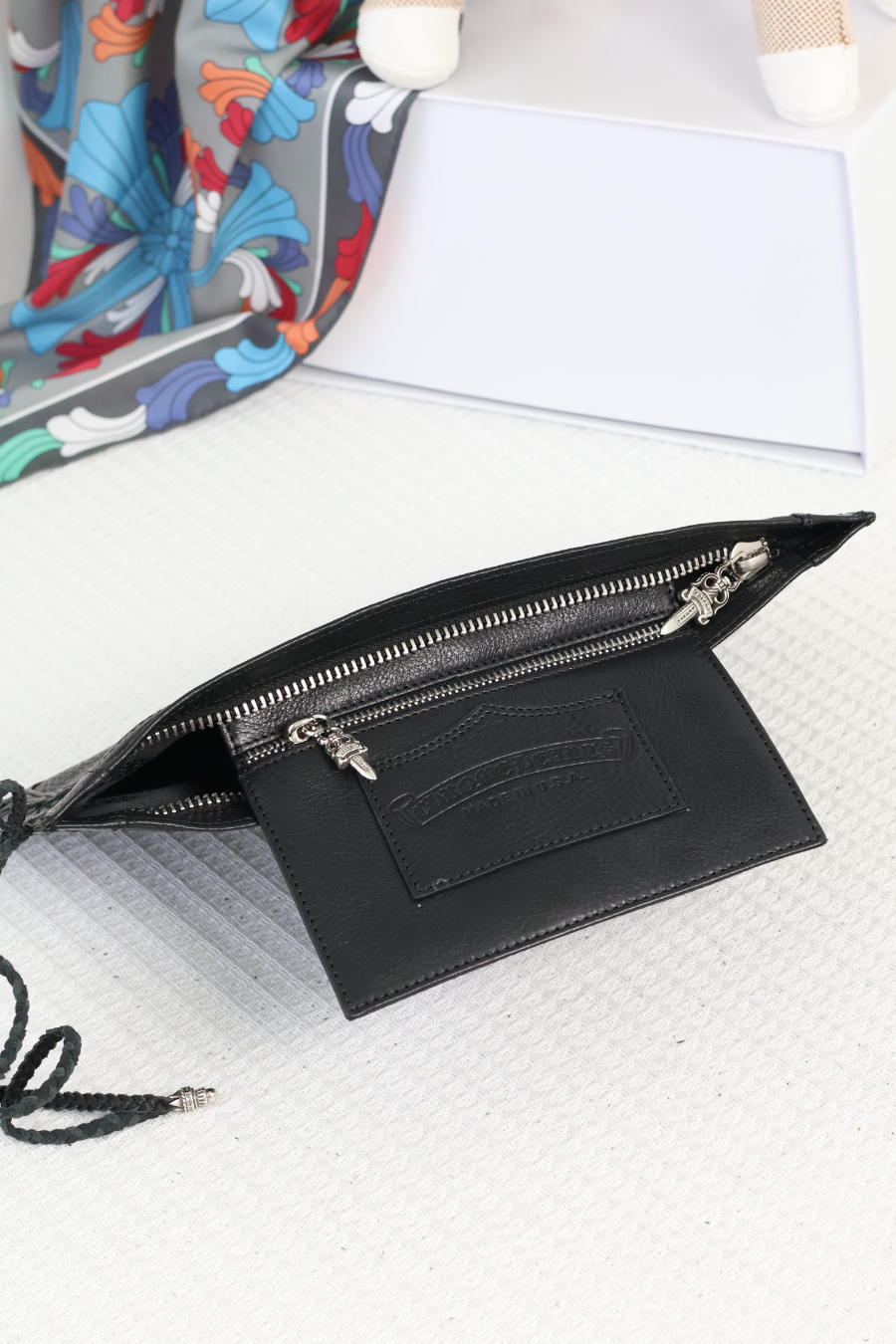 Chrome Hearts Large Cross Woven Wrist Clutch 크롬하츠 라지 크로스 위빙 손목 클러치 22