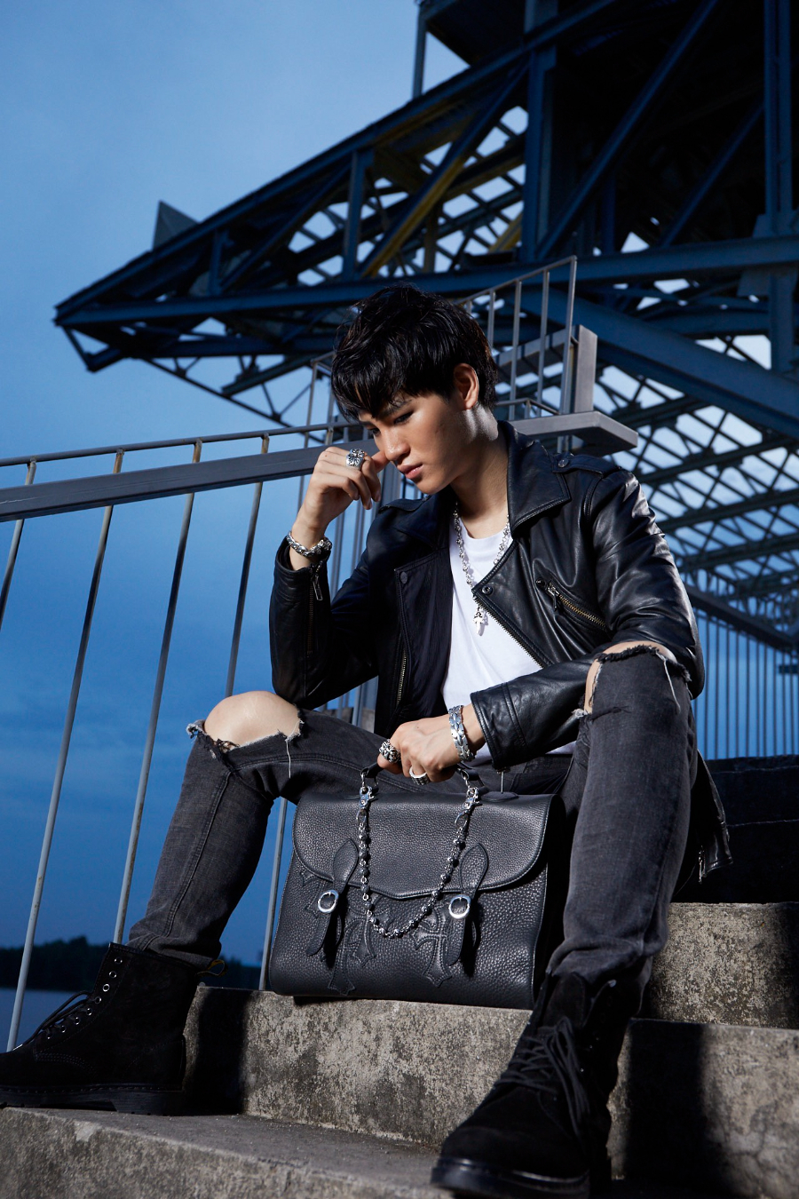 Chrome Hearts Double Dagger Briefcase 크롬하츠 더블 대거 브리프케이스 9