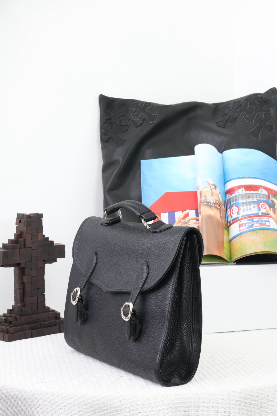 Chrome Hearts Double Buckle Briefcase 크롬하츠 더블 버클 브리프케이스 12