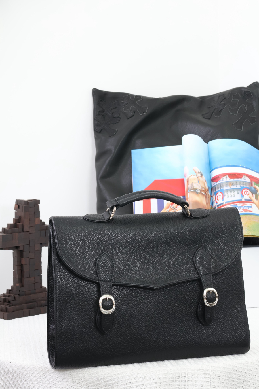 Chrome Hearts Double Buckle Briefcase 크롬하츠 더블 버클 브리프케이스 17