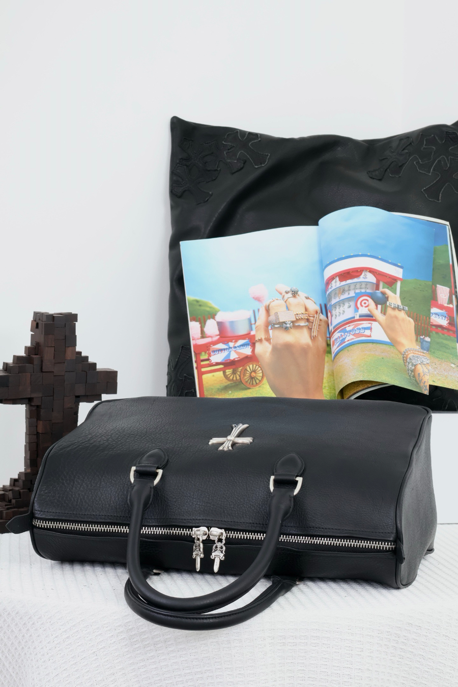 Chrome Hearts Zipper Cross Travel Bag 크롬하츠 십자가 지퍼 트래블 백 10