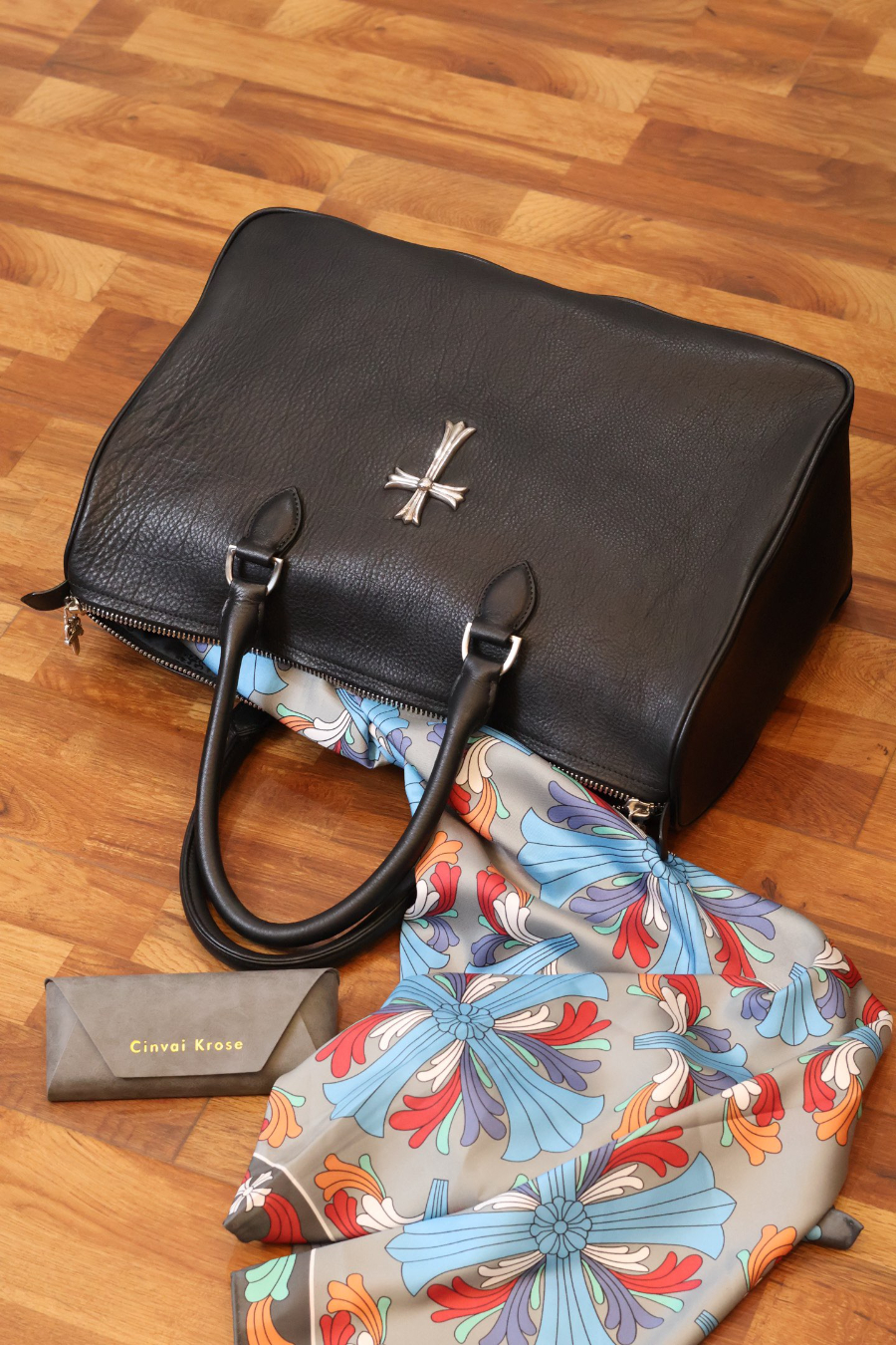 Chrome Hearts Zipper Cross Travel Bag 크롬하츠 십자가 지퍼 트래블 백 24