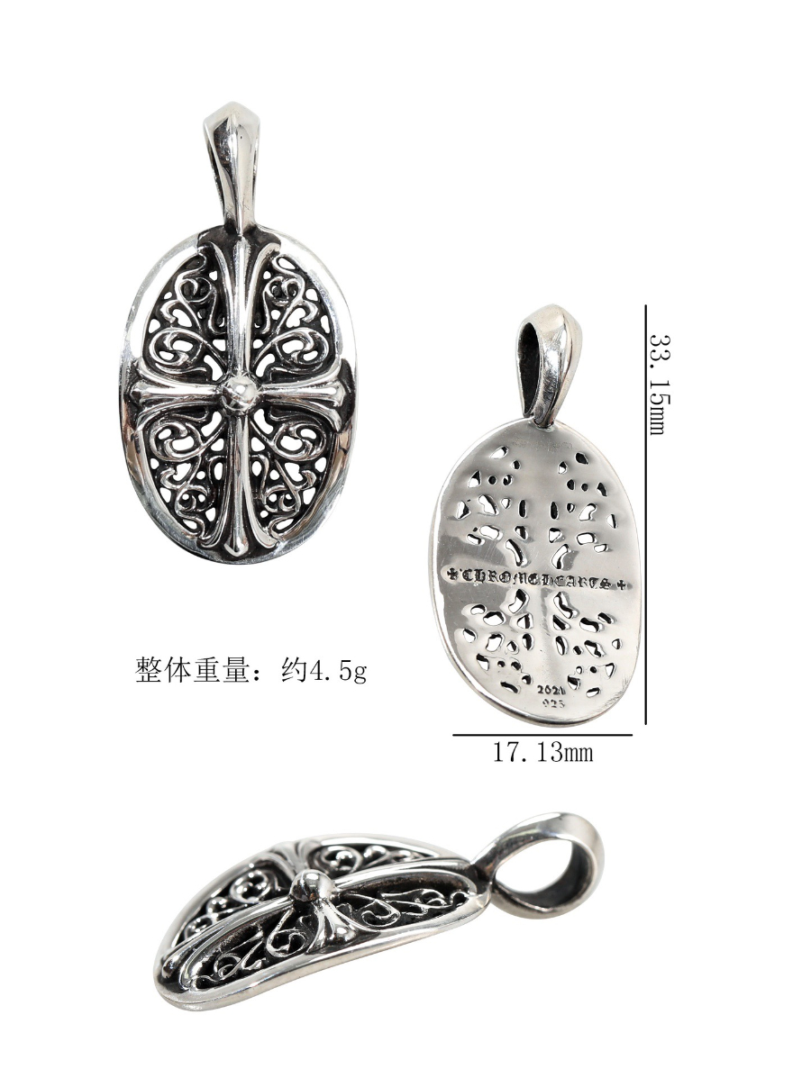 Chrome Hearts Oval Cross Pendant 크롬하츠 오벌 크로스 펜던트 2