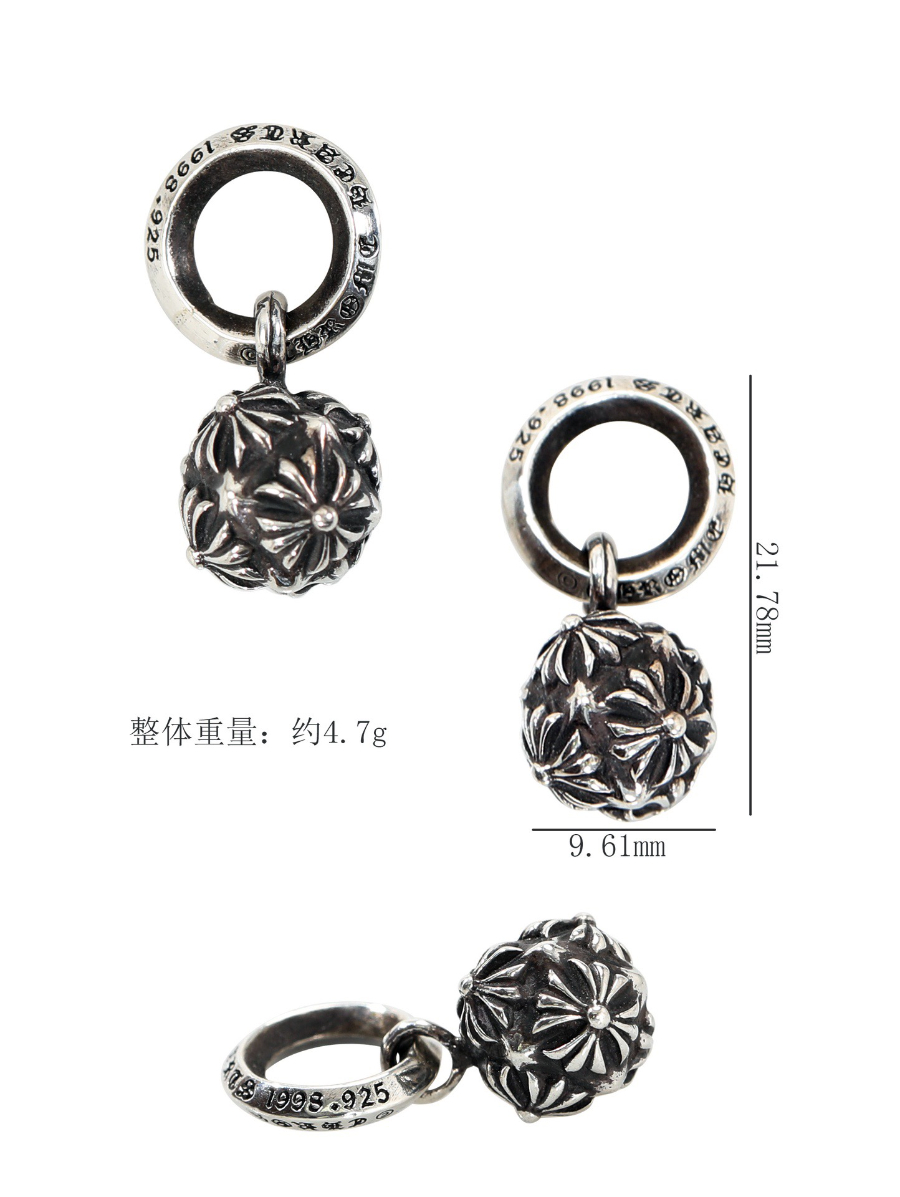 Chrome Hearts Cross Ball Pendant 크롬하츠 십자 볼 펜던트 9