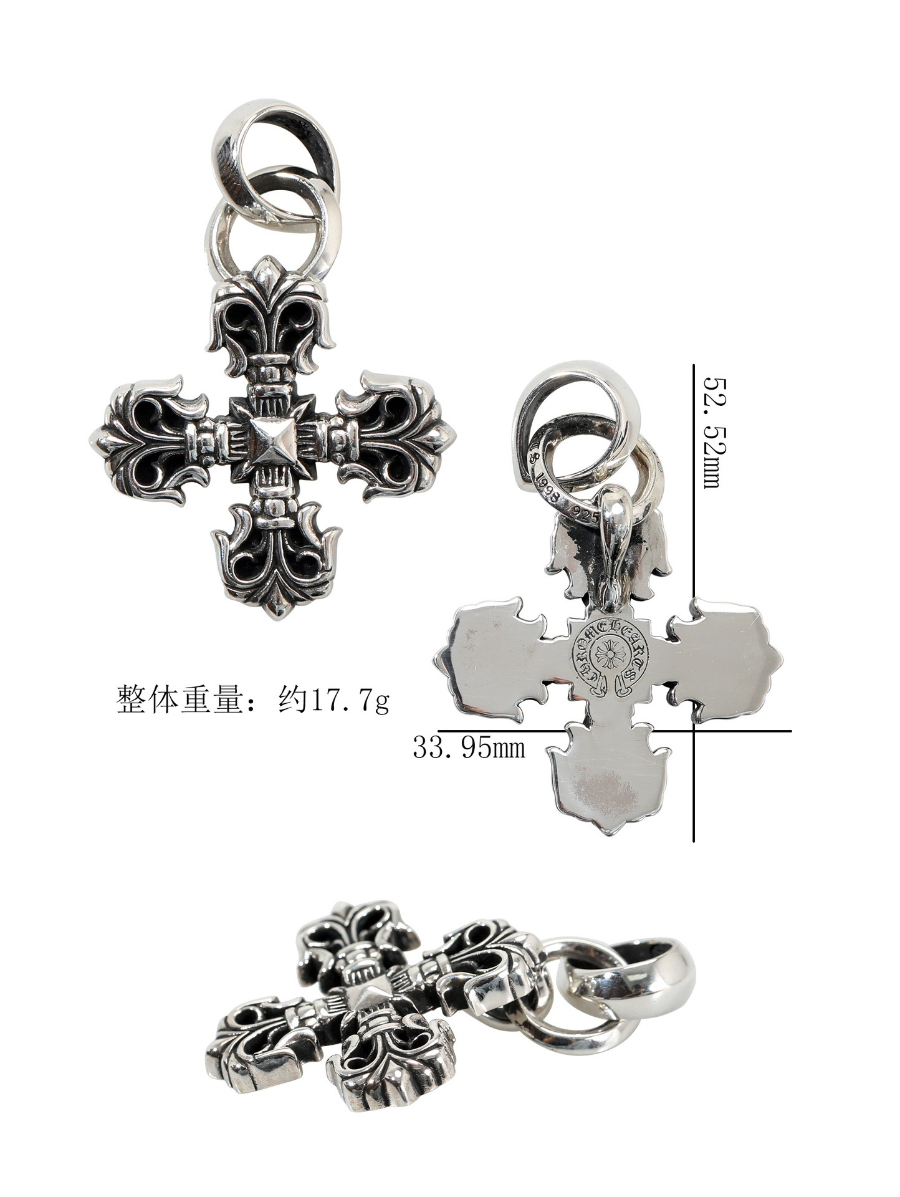 Chrome Hearts Four Fleur Cross Pendant 크롬하츠 포 플뢰르 크로스 펜던트 7