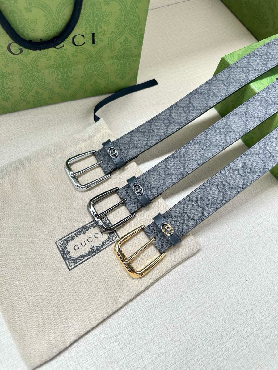 GUCCI GG Supreme Canvas Belt 구찌 GG 슈프림 캔버스 벨트 3.5cm폭 4