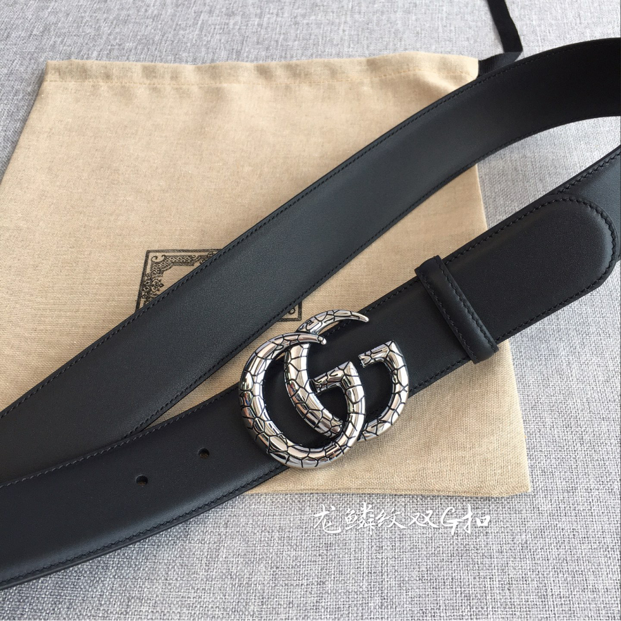 GUCCI Double G Leather Belt 구찌 더블 G 가죽 벨트 38mm 실버 3