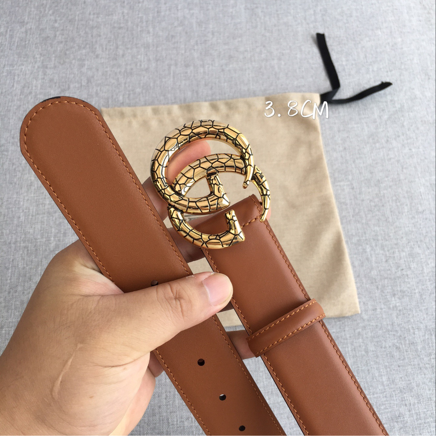 GUCCI Double G Leather Belt 구찌 더블 G 브라운 가죽 벨트 38mm 골드버클 7