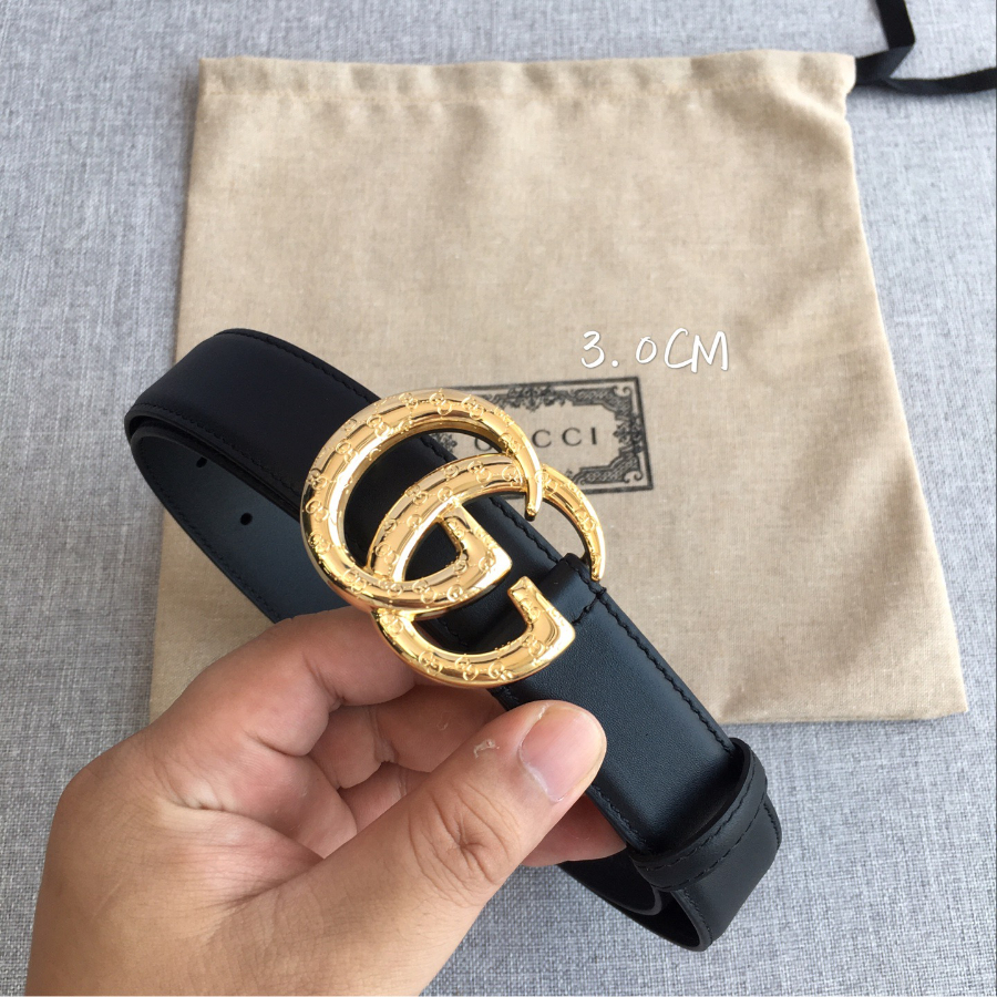 GUCCI Double G Leather Belt 30mm 구찌 더블 G 블랙가죽 벨트 30mm 골드버클 6