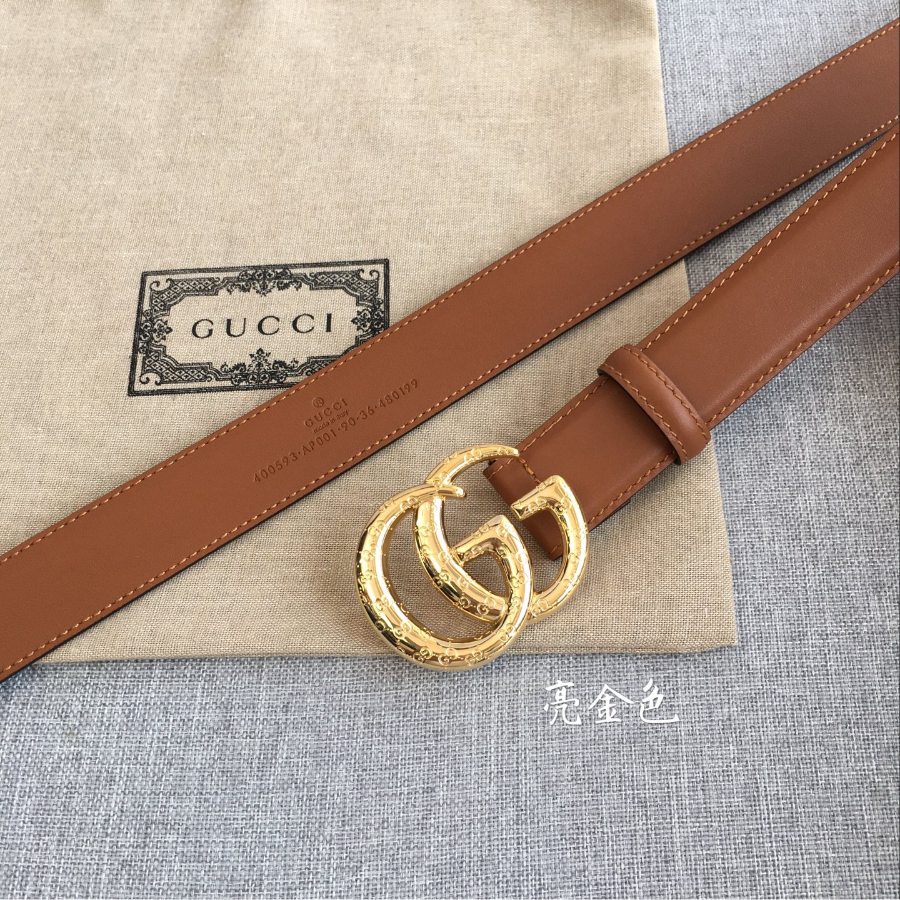 GUCCI Double G Leather Belt 30mm 구찌 더블 G 브라운가죽 벨트 30mm 골드버클 4