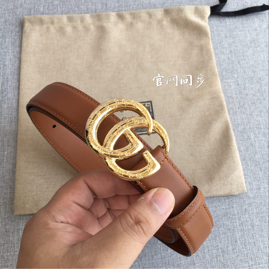 GUCCI Double G Leather Belt 30mm 구찌 더블 G 브라운가죽 벨트 30mm 골드버클 6