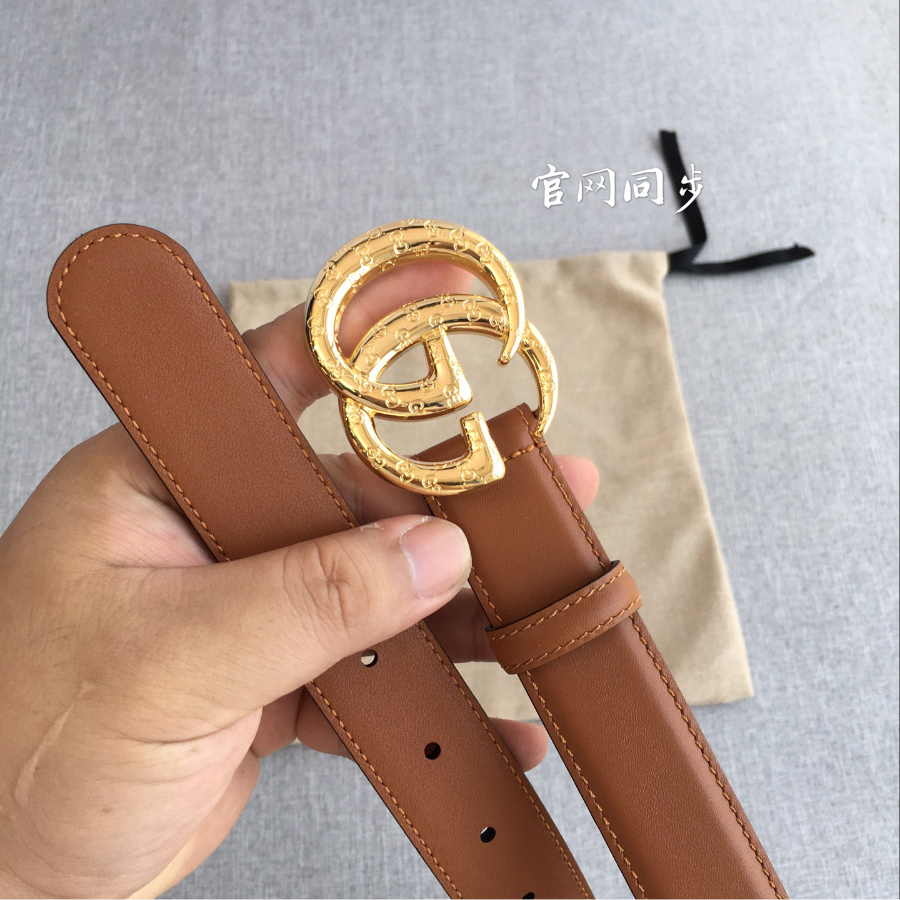 GUCCI Double G Leather Belt 30mm 구찌 더블 G 브라운가죽 벨트 30mm 골드버클 7