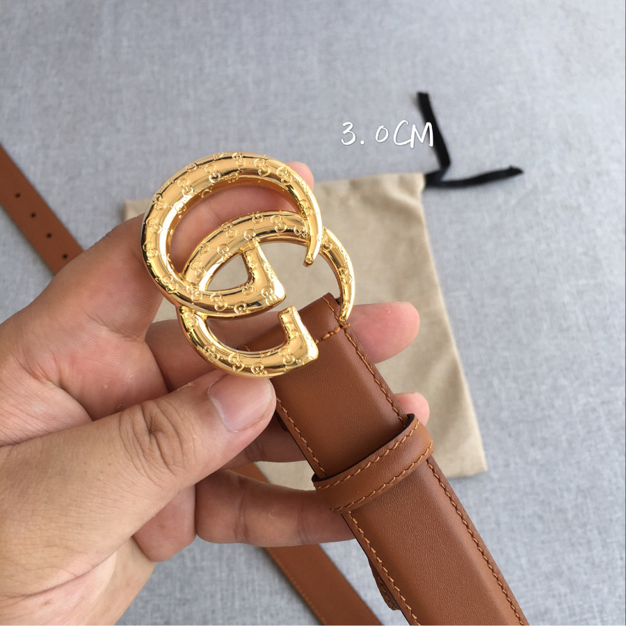 GUCCI Double G Leather Belt 30mm 구찌 더블 G 브라운가죽 벨트 30mm 골드버클 8