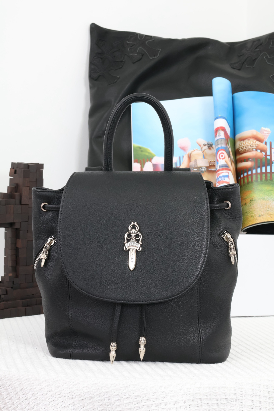 Chrome Hearts Leather Backpack Mini 크롬하츠 레더 미니 백팩 1