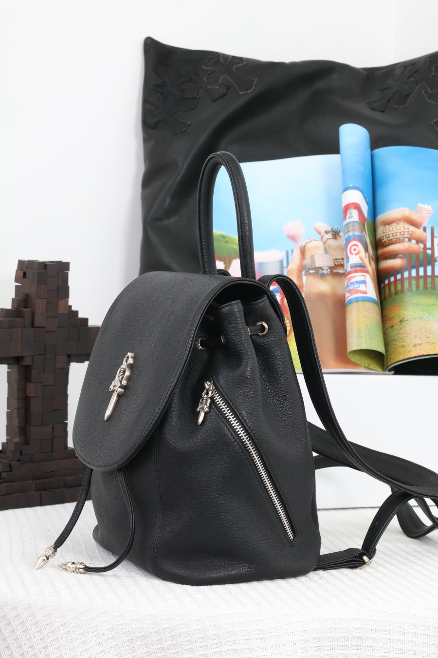 Chrome Hearts Leather Backpack Mini 크롬하츠 레더 미니 백팩 3