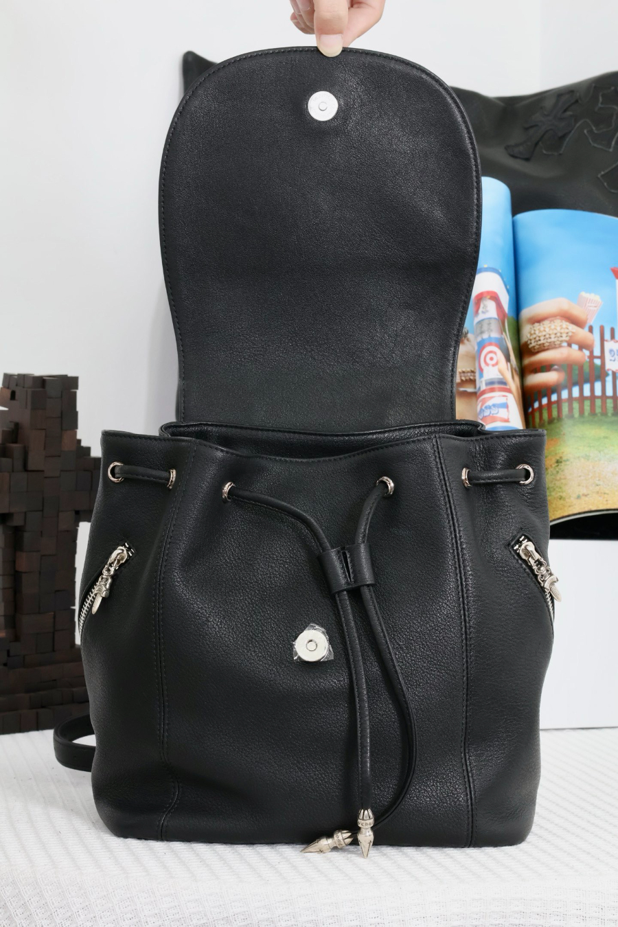 Chrome Hearts Leather Backpack Mini 크롬하츠 레더 미니 백팩 7