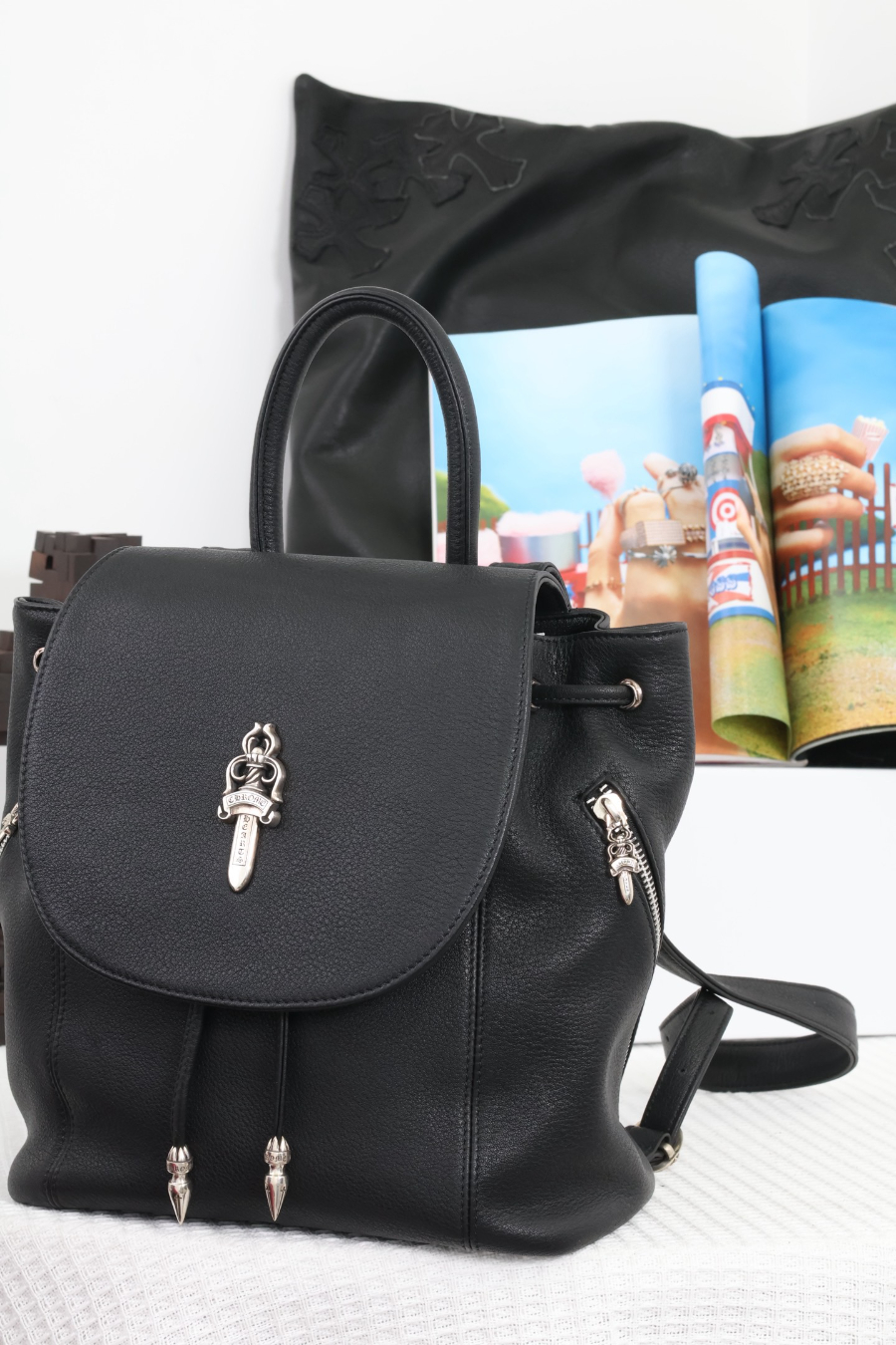 Chrome Hearts Leather Backpack Mini 크롬하츠 레더 미니 백팩 8