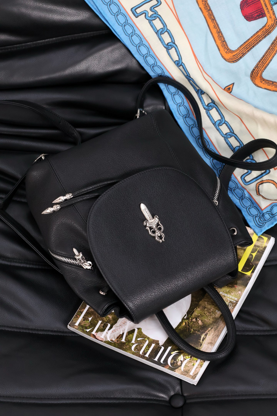 Chrome Hearts Leather Backpack Mini 크롬하츠 레더 미니 백팩 19