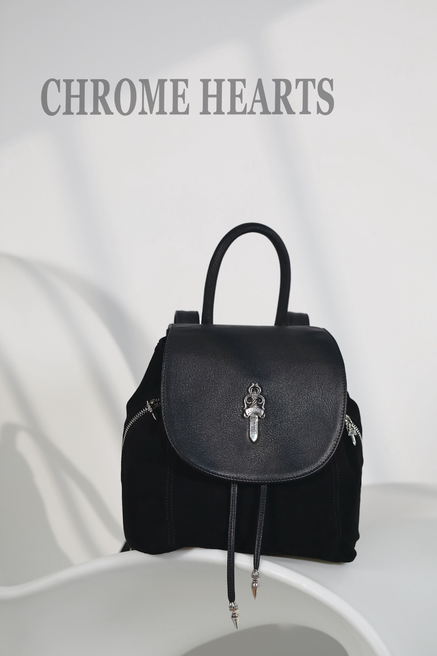 Chrome Hearts Dagger Leather Mini Backpack 크롬하츠 대거 레더 미니 백팩 8