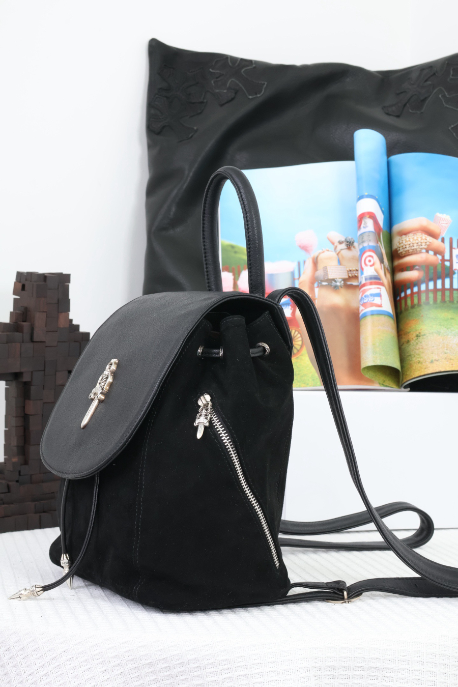 Chrome Hearts Dagger Leather Mini Backpack 크롬하츠 대거 레더 미니 백팩 12