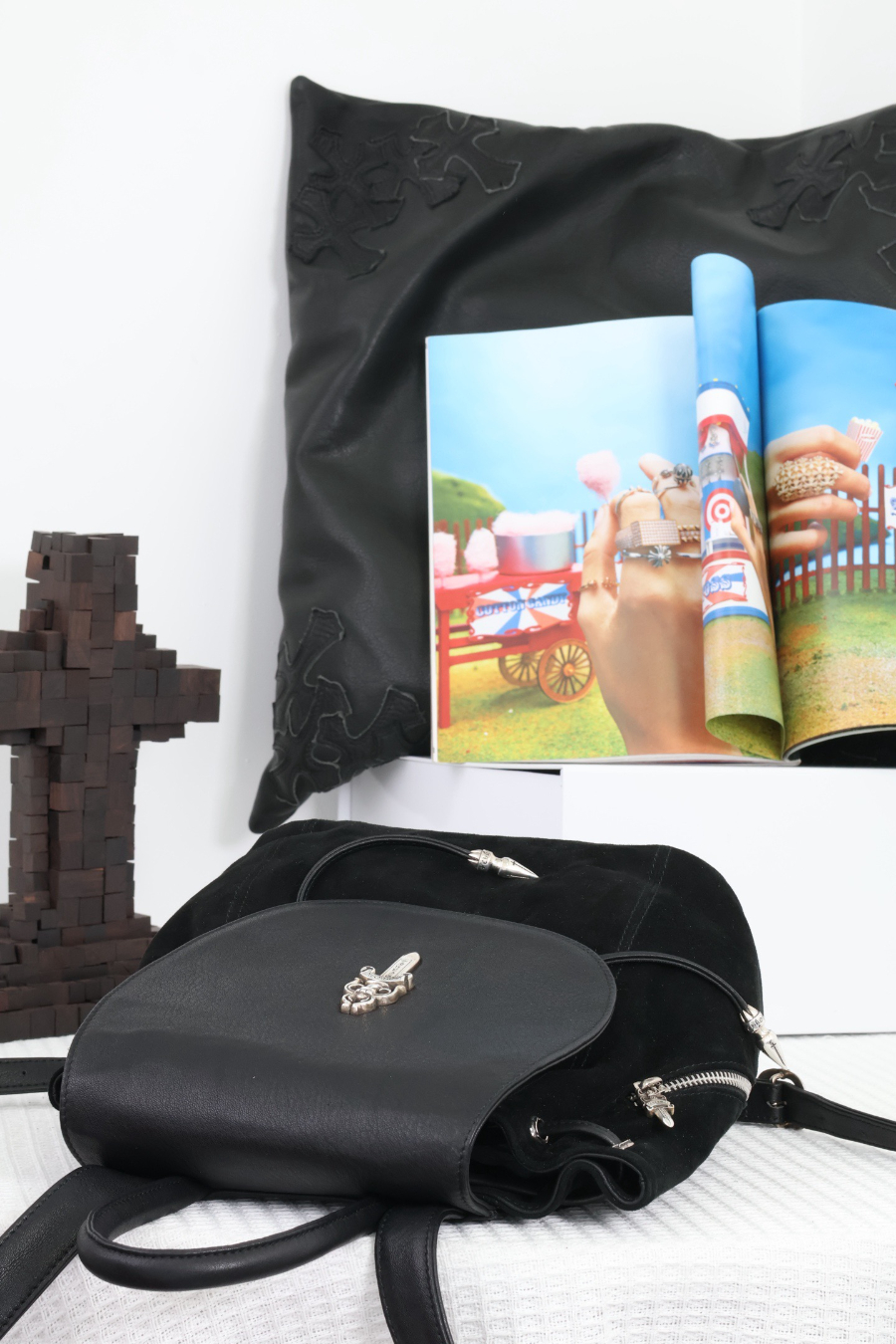 Chrome Hearts Dagger Leather Mini Backpack 크롬하츠 대거 레더 미니 백팩 15