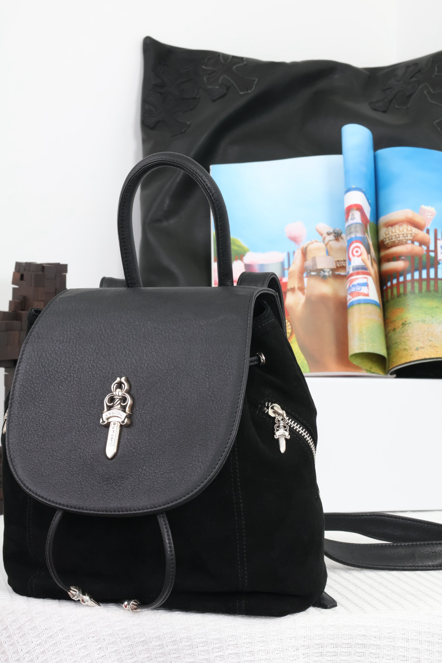 Chrome Hearts Dagger Leather Mini Backpack 크롬하츠 대거 레더 미니 백팩 17