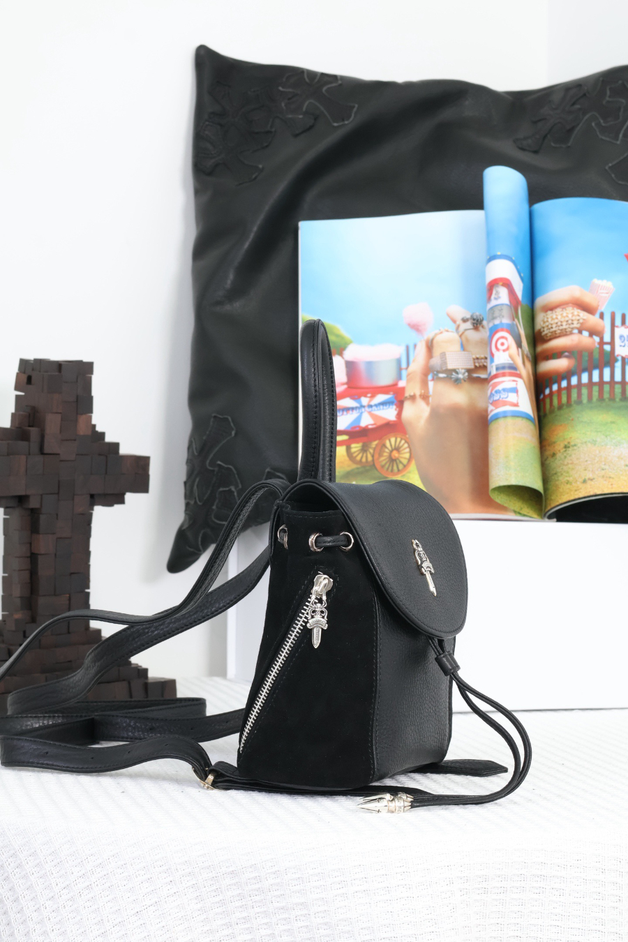 Chrome Hearts Mini Dagger Leather Backpack 크롬하츠 미니 대거 레더 백팩 9