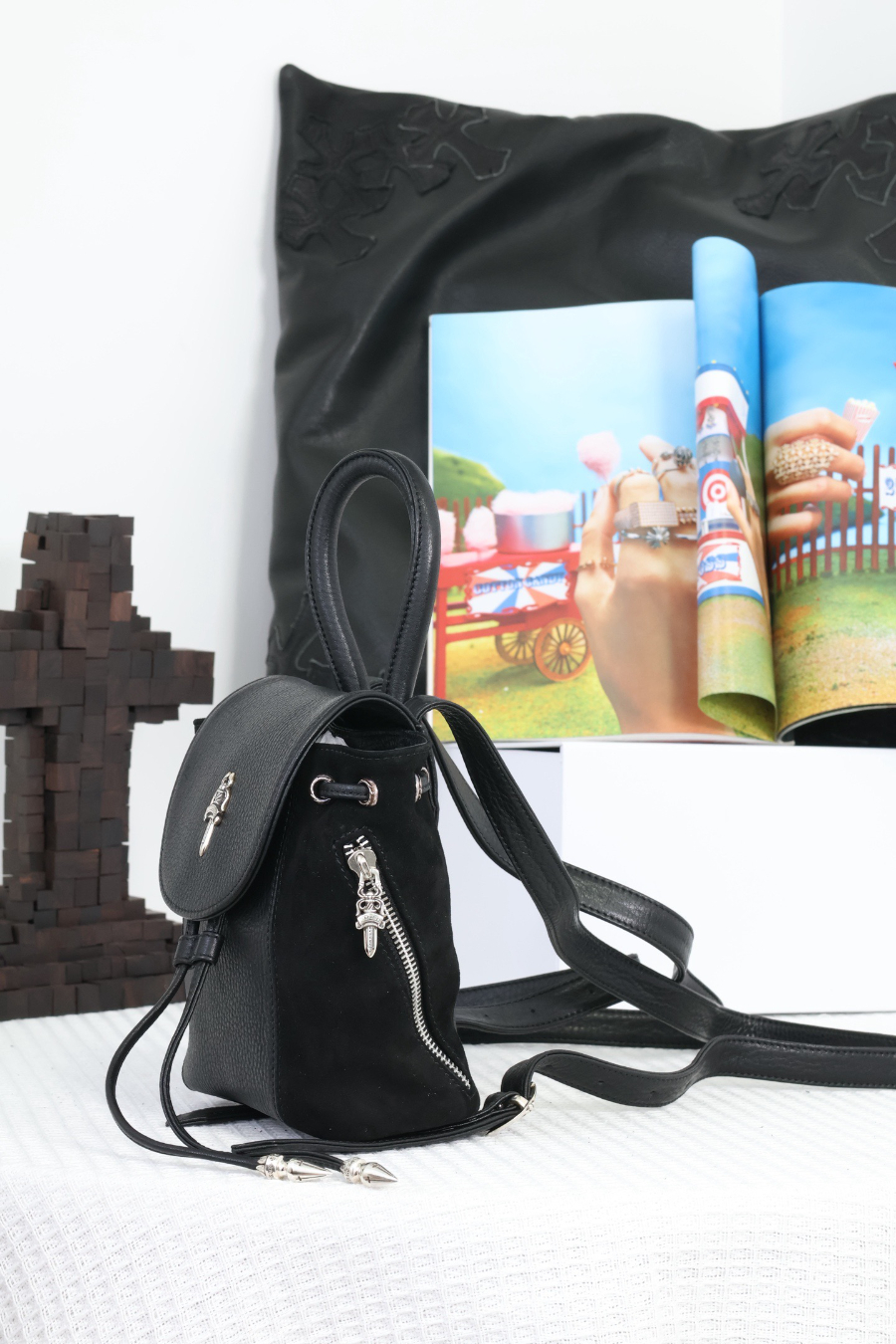 Chrome Hearts Mini Dagger Leather Backpack 크롬하츠 미니 대거 레더 백팩 10