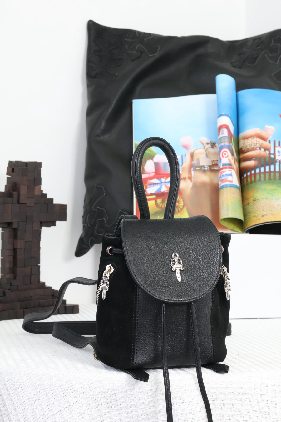 Chrome Hearts Mini Dagger Leather Backpack 크롬하츠 미니 대거 레더 백팩 14