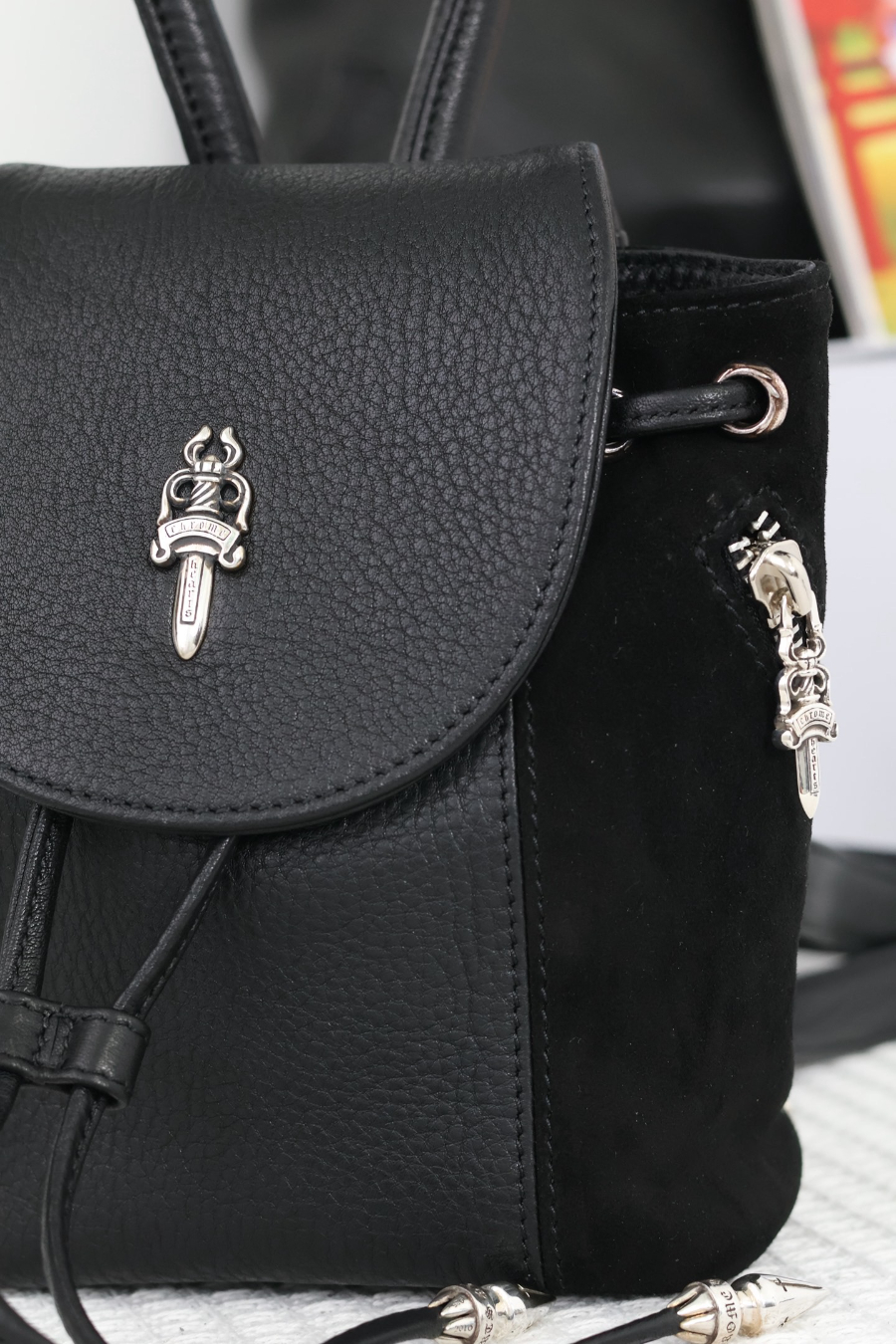 Chrome Hearts Mini Dagger Leather Backpack 크롬하츠 미니 대거 레더 백팩 17