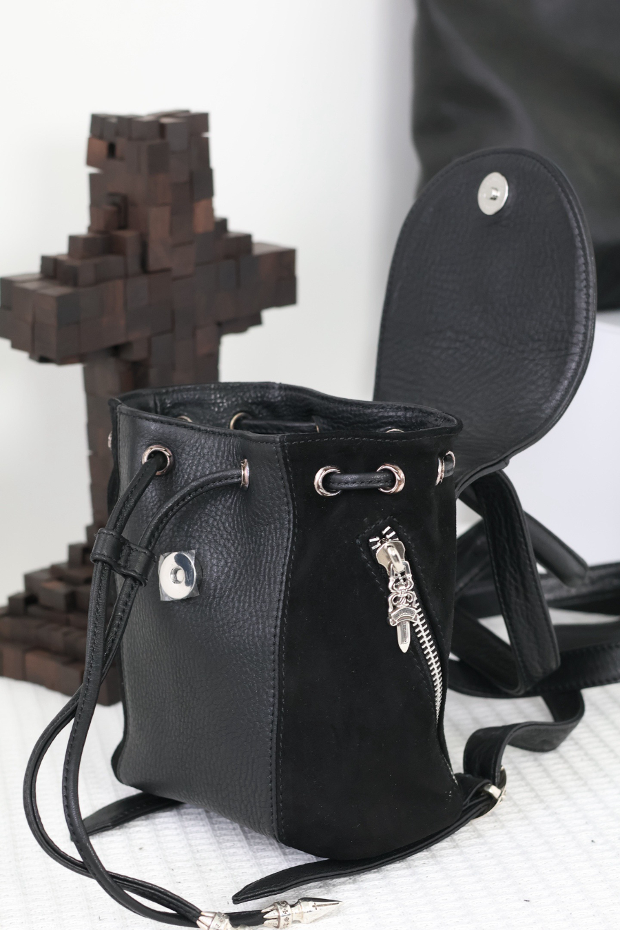 Chrome Hearts Mini Dagger Leather Backpack 크롬하츠 미니 대거 레더 백팩 23