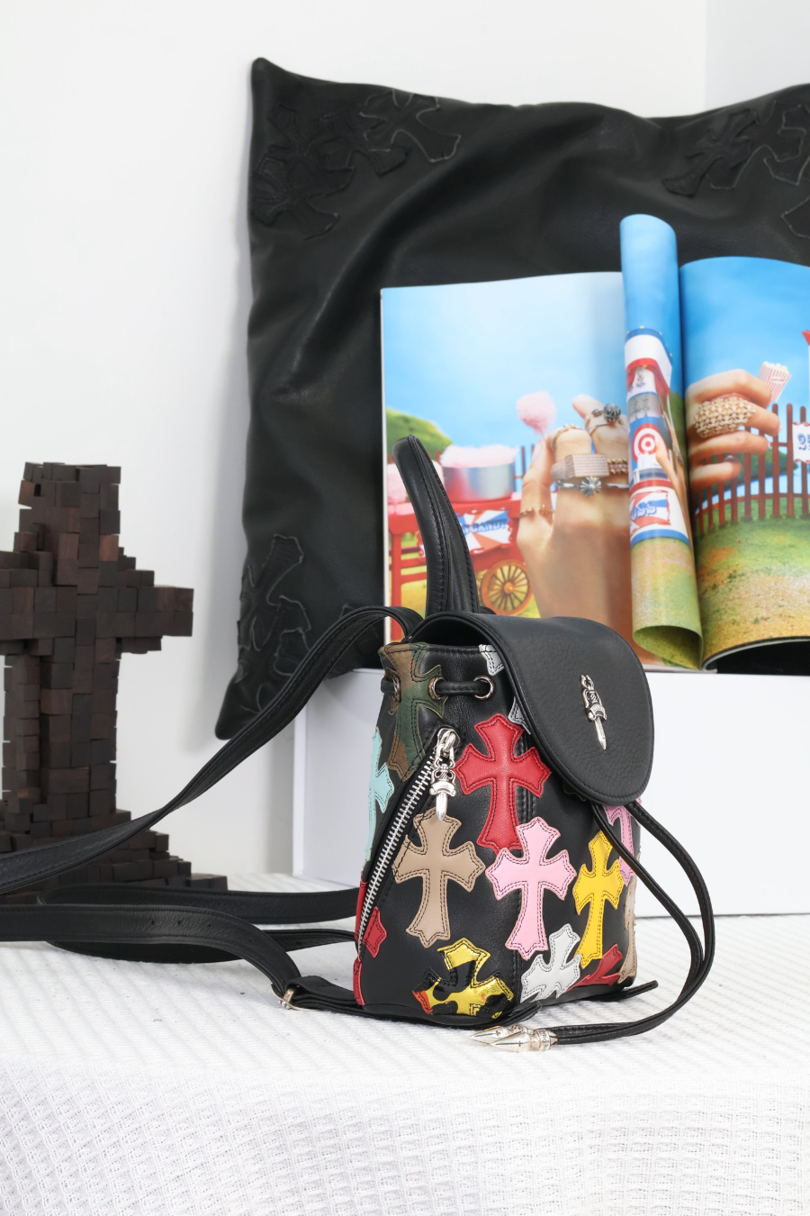Chrome Hearts Mini Backpack 크롬하츠 컬러 크로스 미니 백팩 9