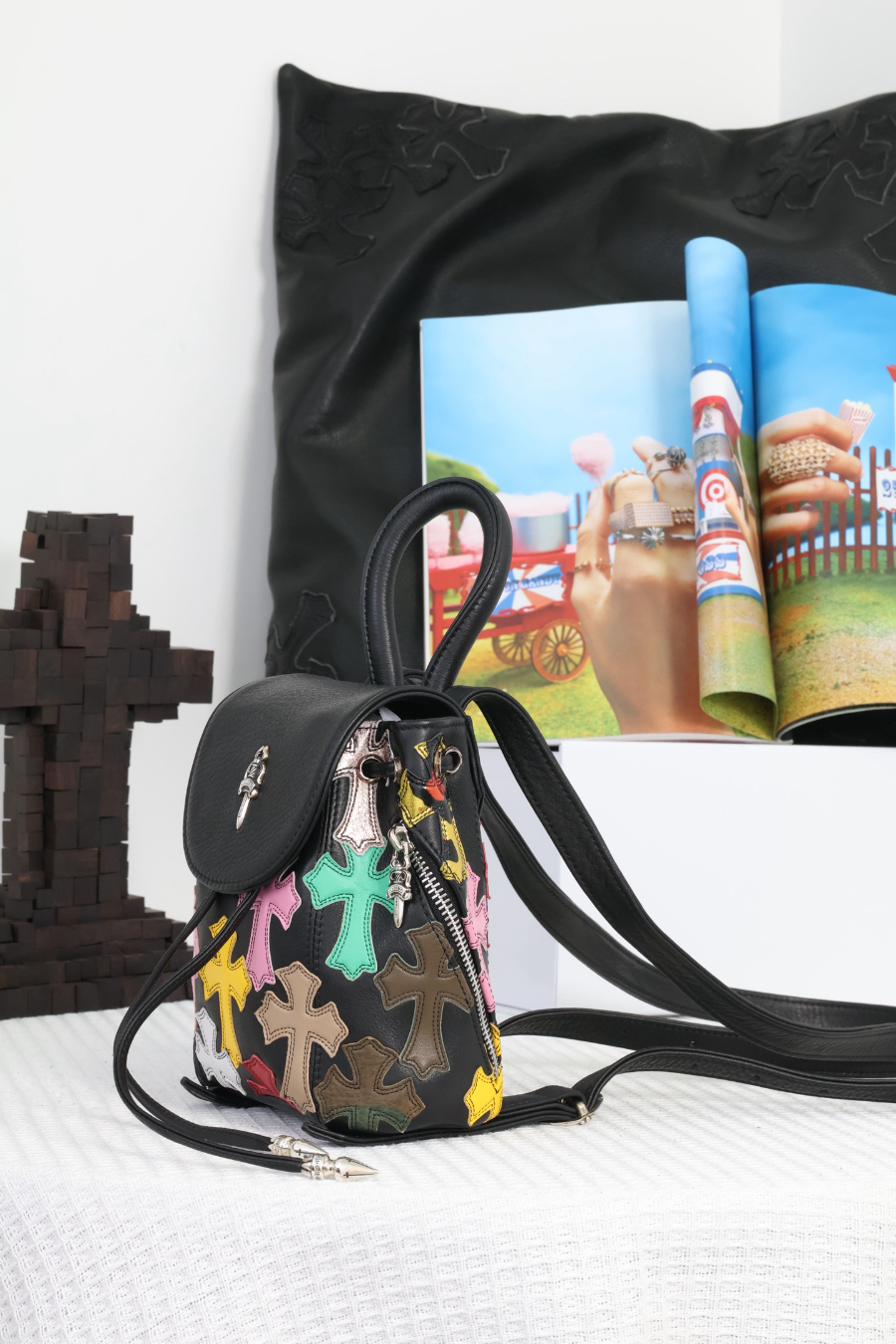 Chrome Hearts Mini Backpack 크롬하츠 컬러 크로스 미니 백팩 10