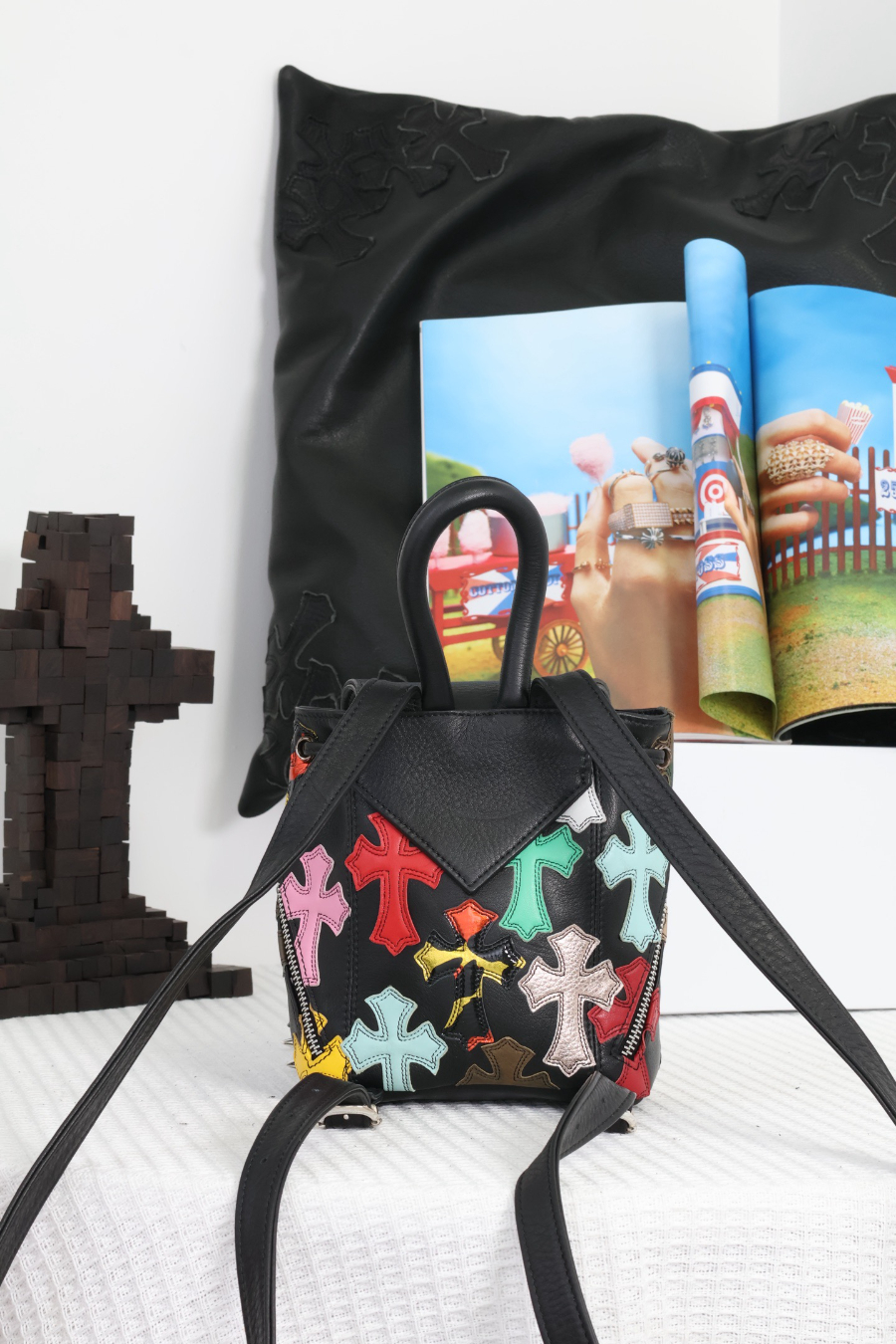 Chrome Hearts Mini Backpack 크롬하츠 컬러 크로스 미니 백팩 11