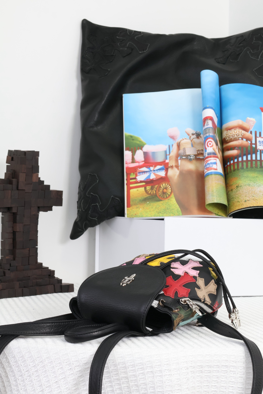 Chrome Hearts Mini Backpack 크롬하츠 컬러 크로스 미니 백팩 13