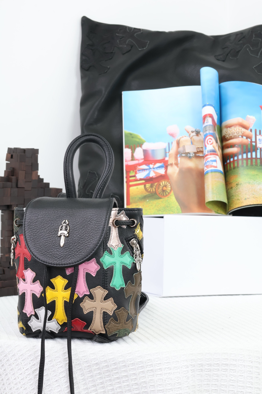 Chrome Hearts Mini Backpack 크롬하츠 컬러 크로스 미니 백팩 15