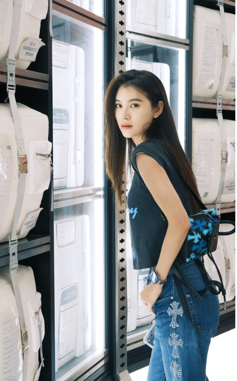 Chrome Hearts Mini Backpack 크롬하츠 컬러 크로스 미니 백팩 블루 2