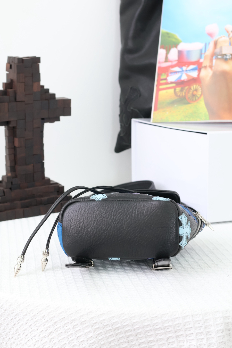 Chrome Hearts Mini Backpack 크롬하츠 컬러 크로스 미니 백팩 블루 11