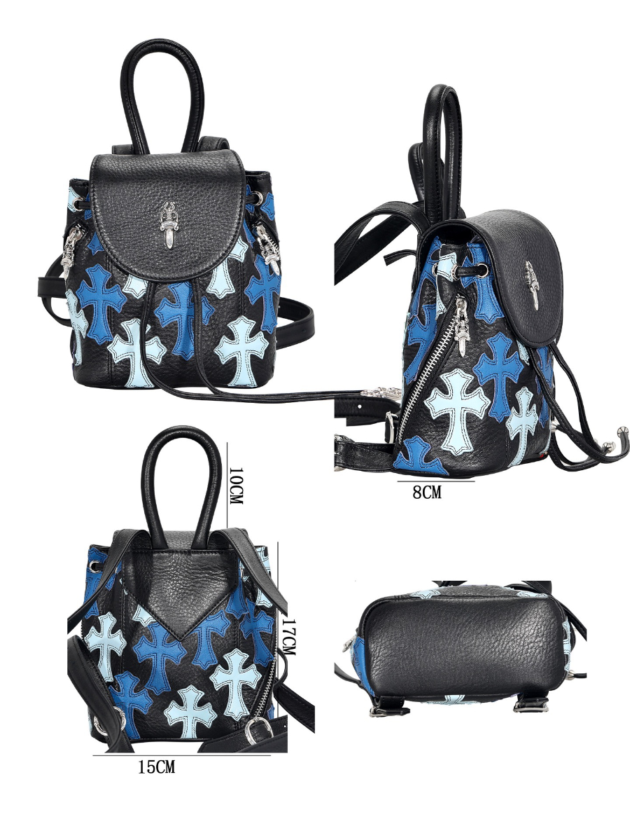 Chrome Hearts Mini Backpack 크롬하츠 컬러 크로스 미니 백팩 블루 13