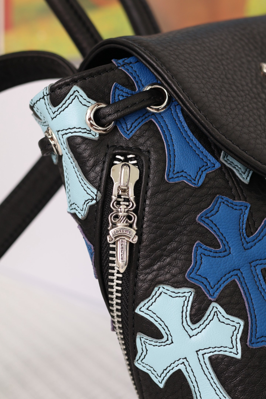 Chrome Hearts Mini Backpack 크롬하츠 컬러 크로스 미니 백팩 블루 19