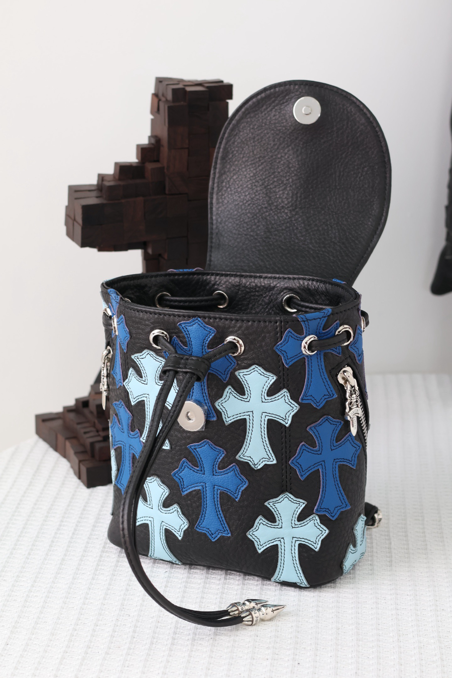 Chrome Hearts Mini Backpack 크롬하츠 컬러 크로스 미니 백팩 블루 20