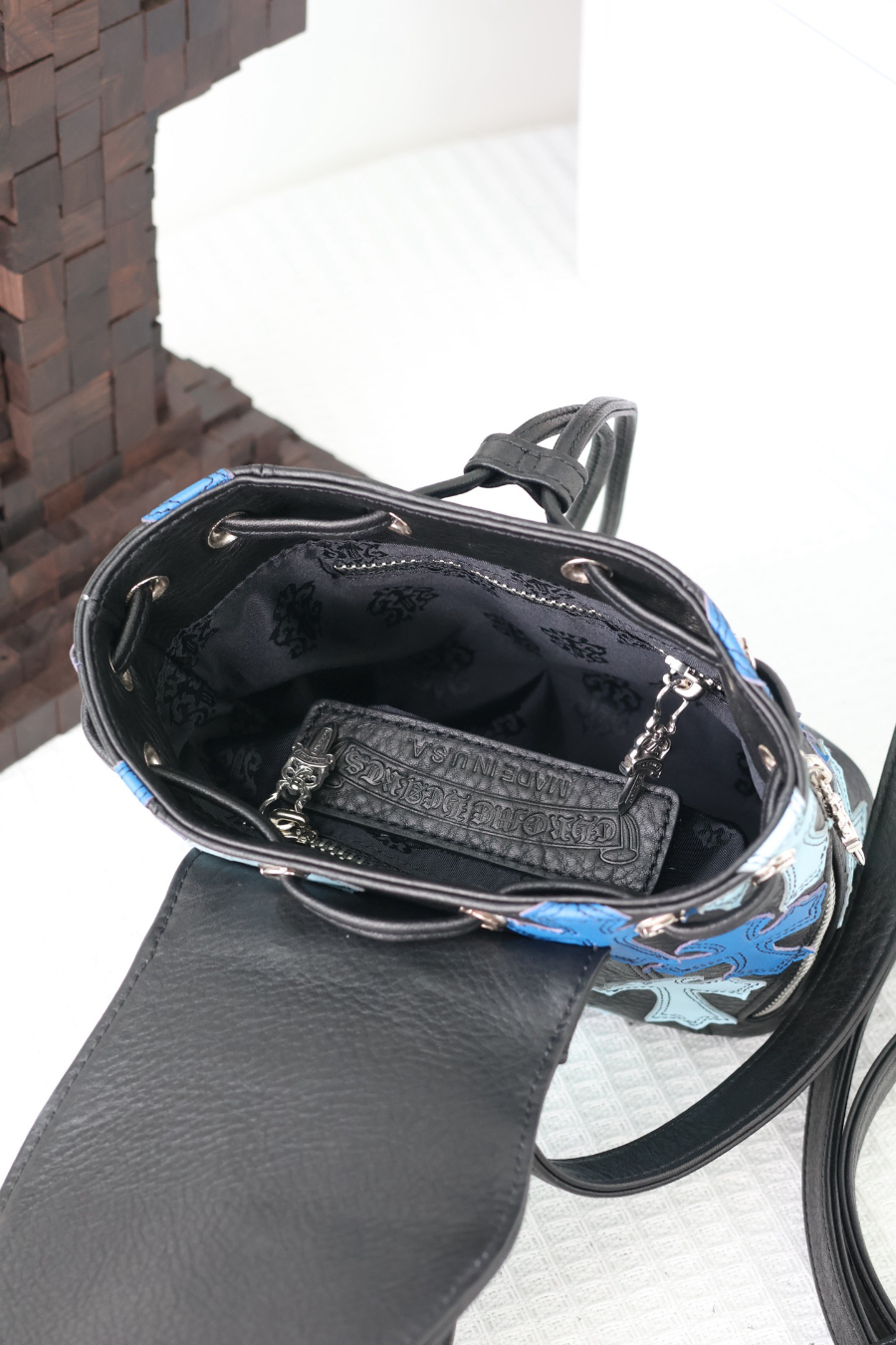 Chrome Hearts Mini Backpack 크롬하츠 컬러 크로스 미니 백팩 블루 21