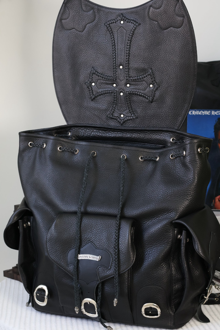 Chrome Hearts Backpack Cross 크롬하츠 백팩 크로스 라지 16