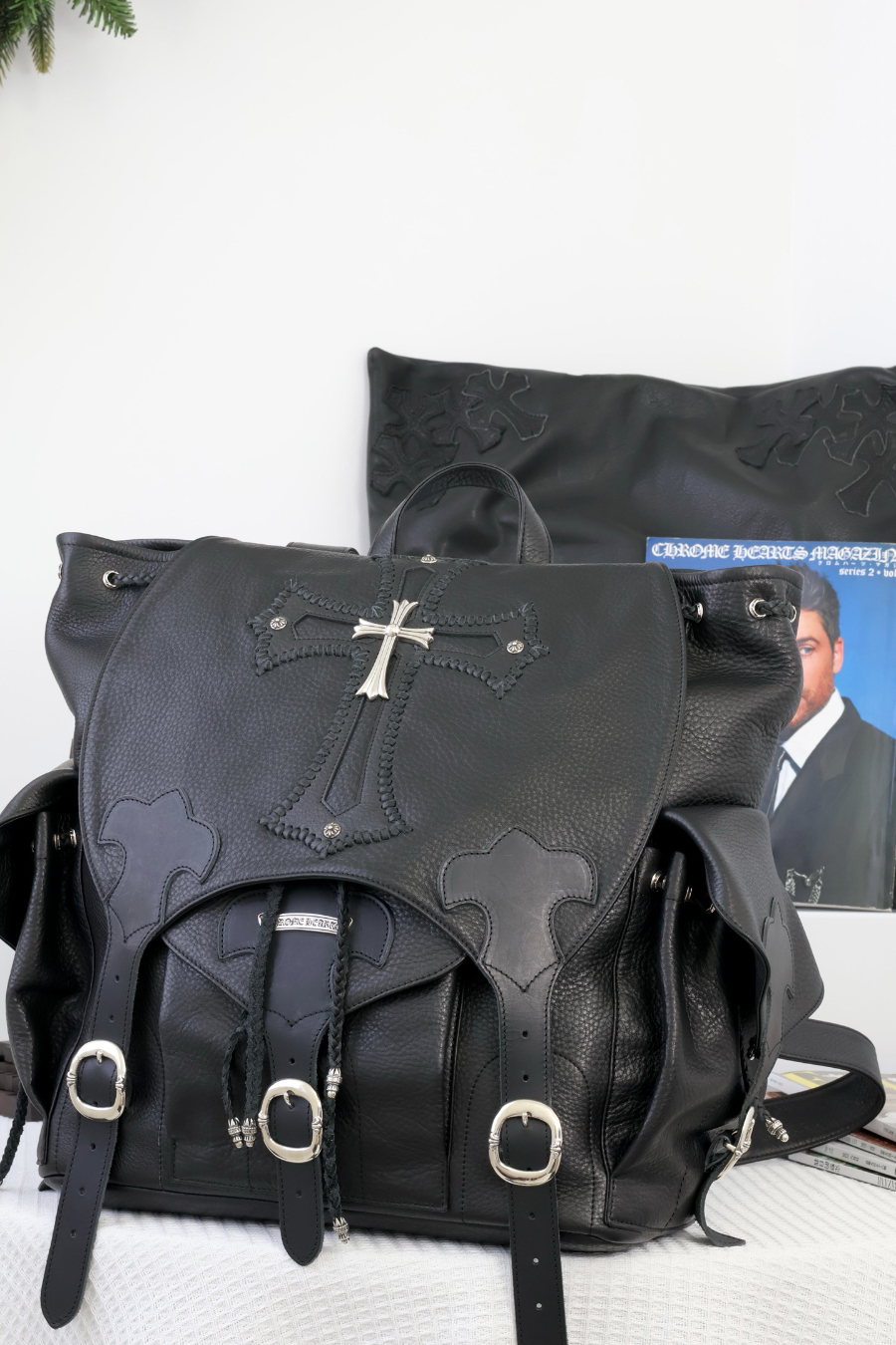 Chrome Hearts Backpack Cross 크롬하츠 백팩 크로스 라지 17
