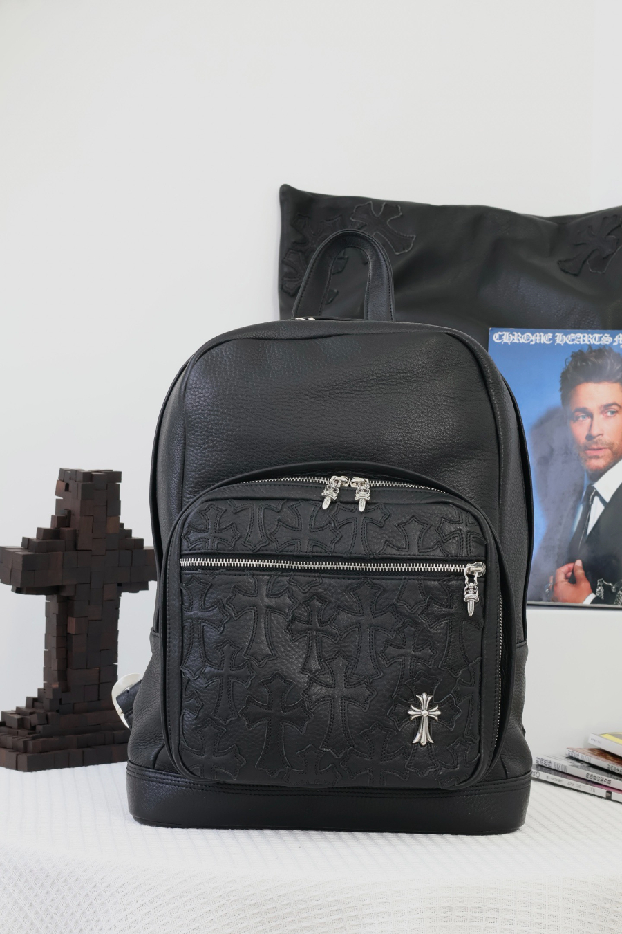 Chrome Hearts 7th Grade Backpack 크롬하츠 세븐스 그레이드 블랙 크로스 백팩 11