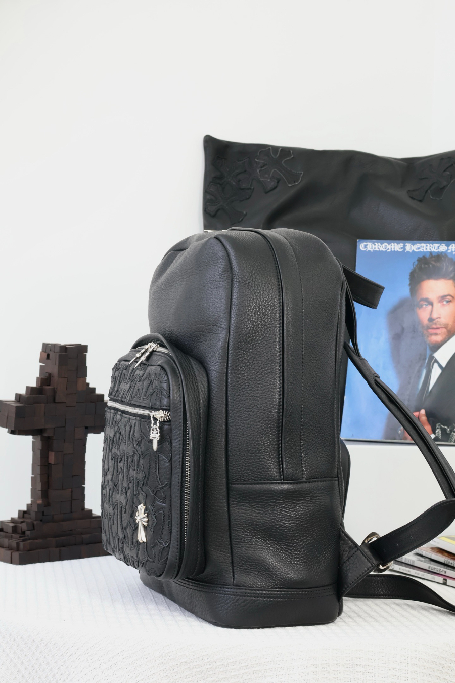 Chrome Hearts 7th Grade Backpack 크롬하츠 세븐스 그레이드 블랙 크로스 백팩 13