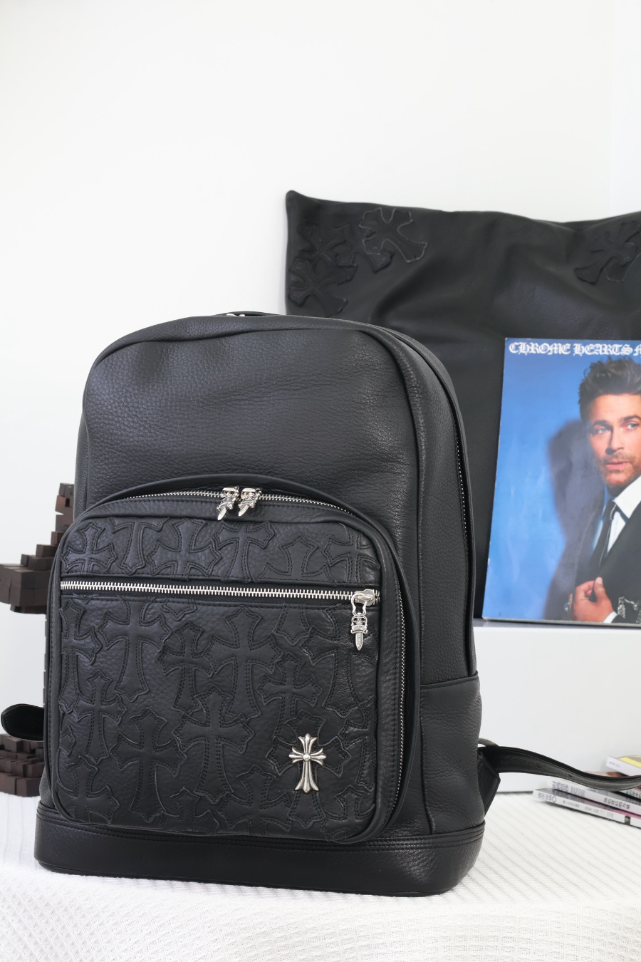 Chrome Hearts 7th Grade Backpack 크롬하츠 세븐스 그레이드 블랙 크로스 백팩 17